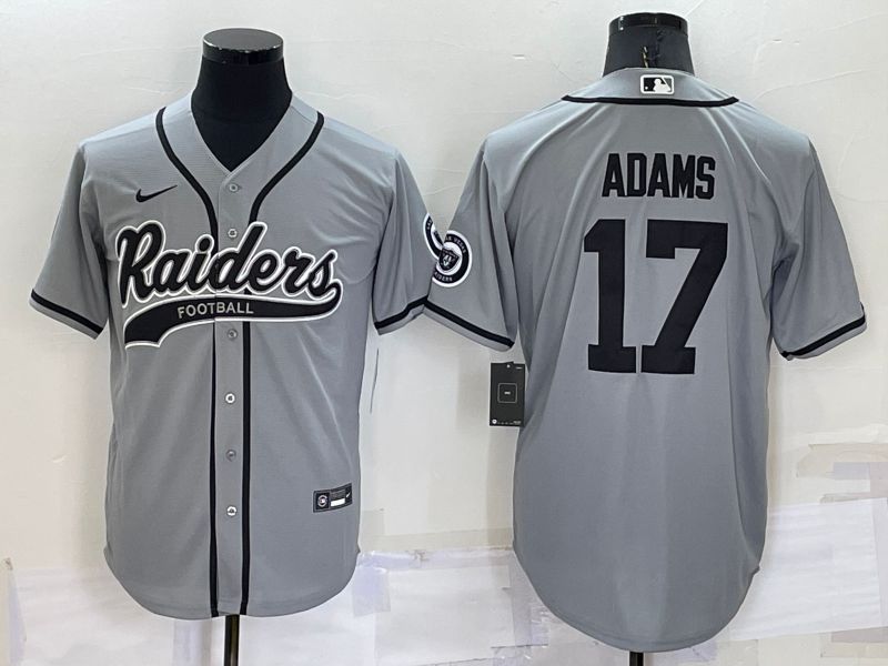 Men Oakland Raiders 17 Adams Grey Nike Co branded NFL Jersey